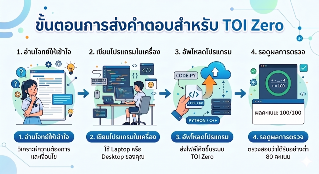 ขั้นตอนการส่งคำตอบ TOI - Zero 1